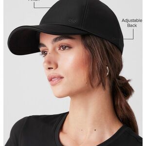 ALO Yoga Off Duty Satin Black Women's Hat